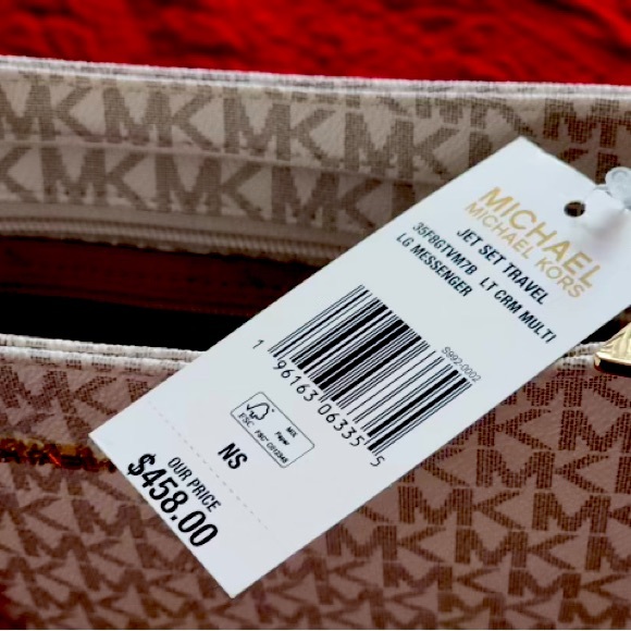 MICHAEL KORS - White and Tan Crossbody Bag - Picture 4 of 4